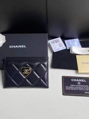 [샤넬] 하트 CC로고 카드지갑