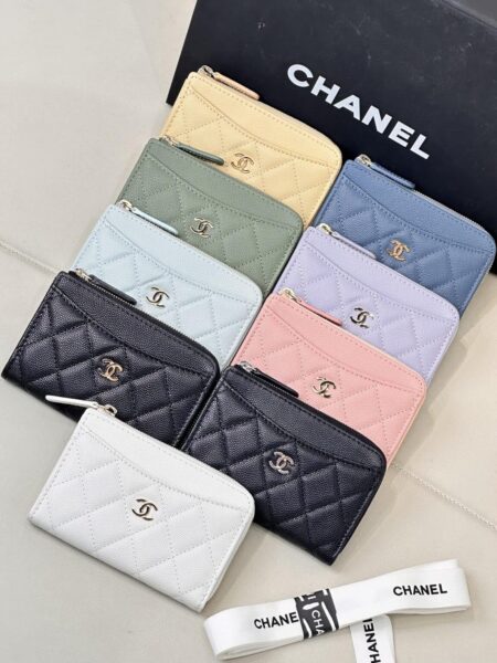 [샤넬] 클래식 캐비어 지퍼 카드지갑 AP3179 (9 COLORS)
