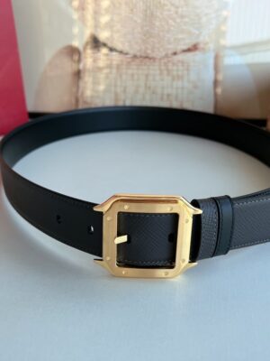 [까르띠에] 산토스 드 까르띠에 리버서블 가죽 벨트 35mm