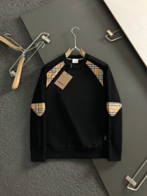 [버버리] 체크 패치 스웨트셔츠 맨투맨