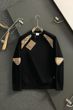 [버버리] 체크 패치 스웨트셔츠 맨투맨