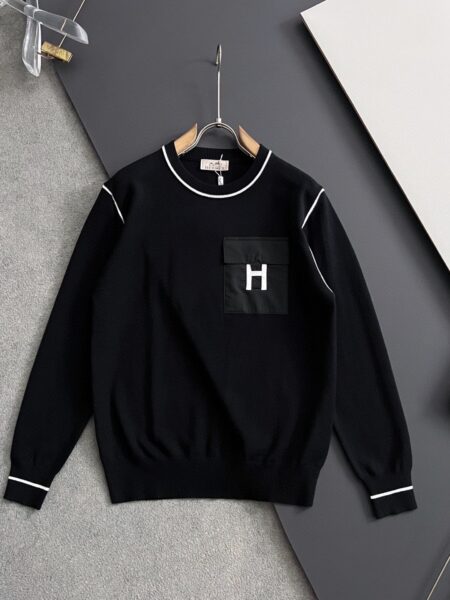 [에르메스] 로고 포켓 니트 스웨터 (2 COLORS)