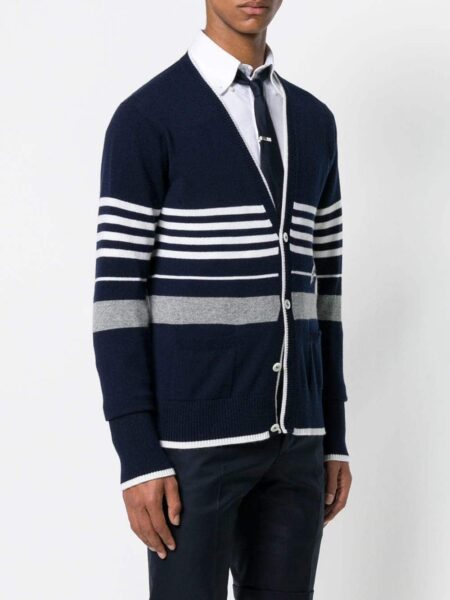 [톰브라운] 캐시미어 스위머 인타르시아 브이넥 가디건 (3 COLORS)