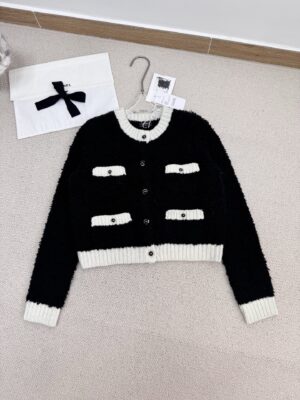[샤넬] 배색 니트 카디건 (2 COLORS)