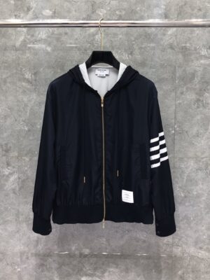 [톰브라운] 4-바 스트라이프 후드집업 바람막이