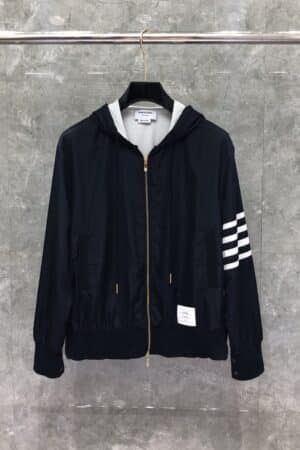 [톰브라운] 4-바 스트라이프 후드집업 바람막이