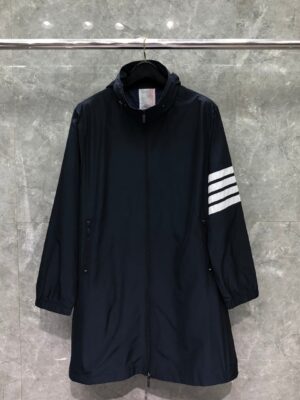 [톰브라운] 4-바 센터백 바람막이 후드 코트