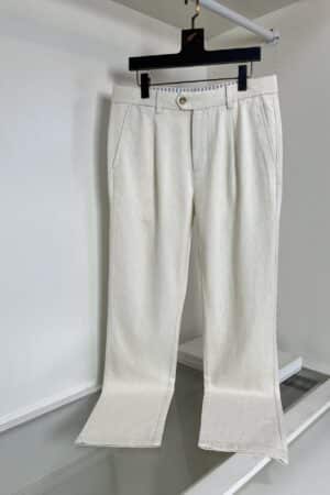 [브루넬로 쿠치넬리] 아이보리 린넨 와이드 팬츠