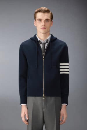 [톰브라운] 루나 뉴이어 인타르시아 메리노 4-바 지퍼 후디