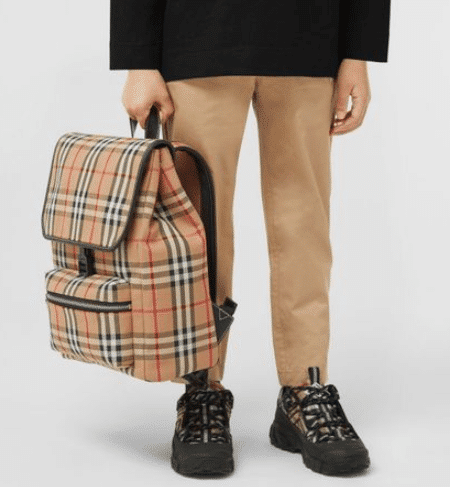 [버버리] 빈티지 체크 백팩 80541201