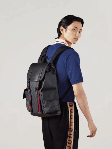 [구찌] GG 블랙 라지 백팩 495563