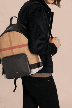 [버버리] 하우스체크 레더 클래식 백팩 애비데일 40333971