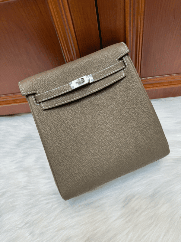 [에르메스] 켈리 Ado Backpack 22cm Togo/ Etoupe - Silver