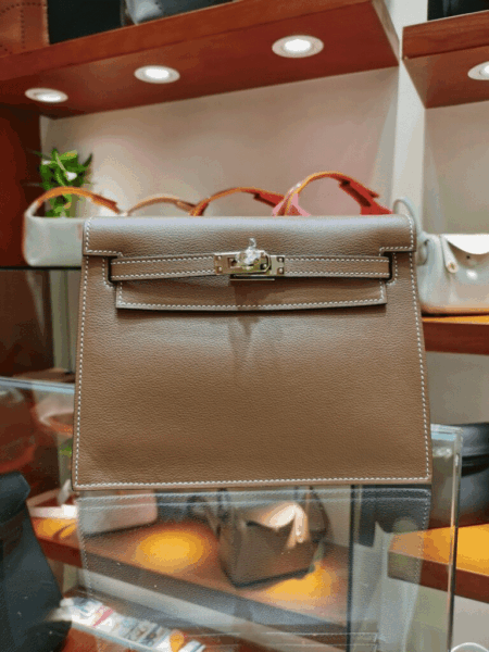 [에르메스] 켈리 Danse 22cm Evercolor/ Chai - Gold