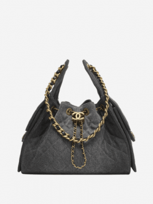 [샤넬] 25 스몰 핸드백 워시드 데님 블랙 AS5293-B20520-U0725