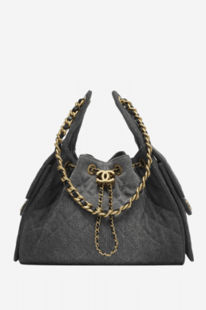 [샤넬] 25 스몰 핸드백 워시드 데님 블랙 AS5293-B20520-U0725