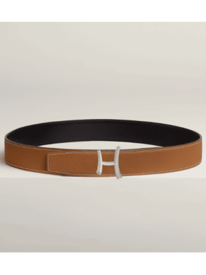 [에르메스] Script 벨트 버클- 리버서블 가죽 스트랩 38mm H011891UB30  (5 colors)