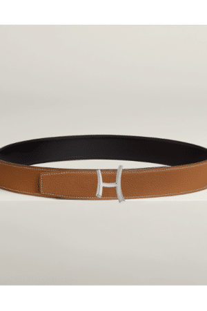 [에르메스] Script 벨트 버클- 리버서블 가죽 스트랩 38mm H011891UB30  (5 colors)