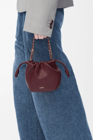 [로에베] 미니 플라멩코 펄스 나파 램스킨 A914CBPX03