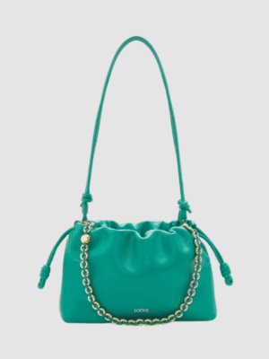 [로에베] 미디움 플라멩코 펄스 나파 램스킨 에메랄드 그린 A411FCRX02-7831