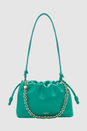 [로에베] 미디움 플라멩코 펄스 나파 램스킨 에메랄드 그린 A411FCRX02-7831