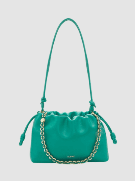 [로에베] 미디움 플라멩코 펄스 나파 램스킨 에메랄드 그린 A411FCRX02-7831