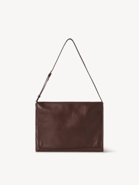 [더 로우] 난(Nan) 가죽 숄더백 램스킨 브라운 멜란지 W1811L614BRMS