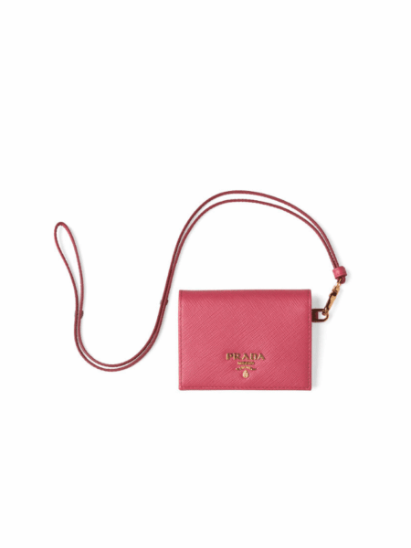 [정품급] 프라다 사피아노 레더 스트랩 카드홀더 -목걸이 카드지갑 1MC006