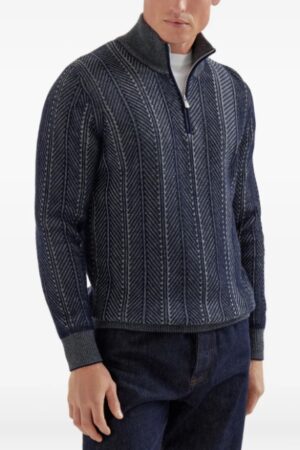 [브루넬로 쿠치넬리] 캐시미어 집업 스웨터 (2 COLORS)