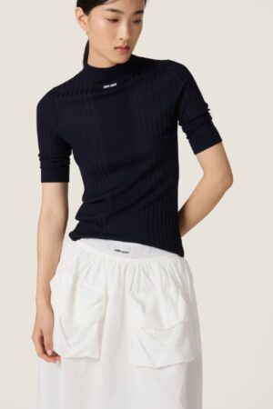 [미우미우] 골지 니트 울 스웨터 MML02L