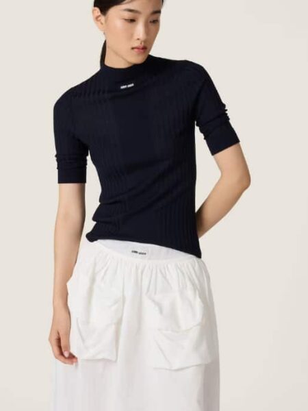 [미우미우] 골지 니트 울 스웨터 MML02L