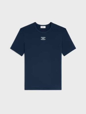 [셀린느] 트리옹프 티셔츠 - 리브드 코튼 저지 RX0IX1407.07OW