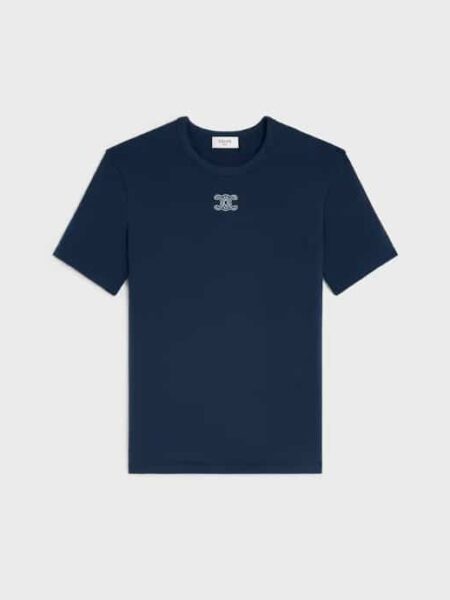 [셀린느] 트리옹프 티셔츠 - 리브드 코튼 저지 RX0IX1407.07OW