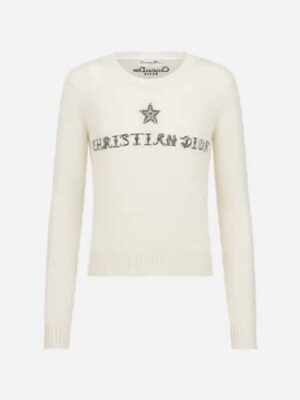 [디올] 캐시미어 니트 블랙 Dior Alphabet 모티브 스웨터 614S57A0053