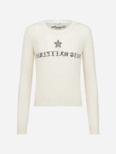 [디올] 캐시미어 니트 블랙 Dior Alphabet 모티브 스웨터 614S57A0053