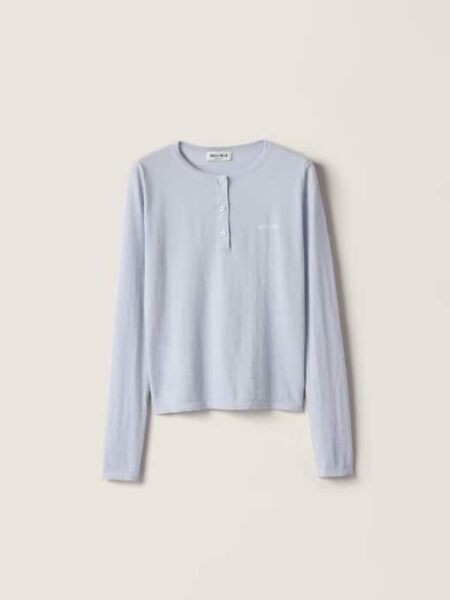 [미우미우] 캐시미어 헨리넥 스웨터 MML03A_176Y_F0012_S_OOO