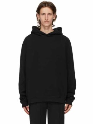 [메종마르지엘라] 블랙 펀칭홀 로고 후드티 202168M202108