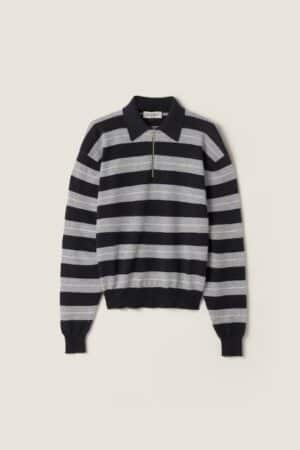 [미우미우] 캐시미어 폴로 셔츠 MML02H_181S