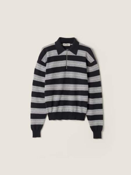 [미우미우] 캐시미어 폴로 셔츠 MML02H_181S