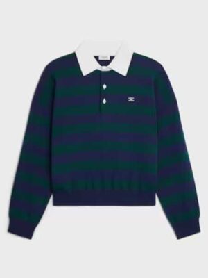 [셀린느] 스트라이프 울 폴로 스웨터 RY0QT0Y09.07NG