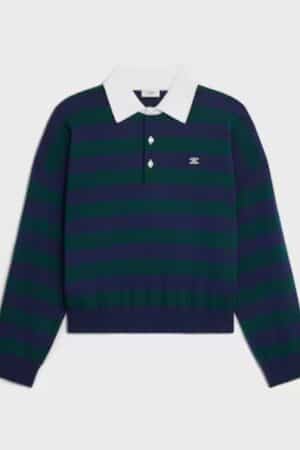 [셀린느] 스트라이프 울 폴로 스웨터 RY0QT0Y09.07NG