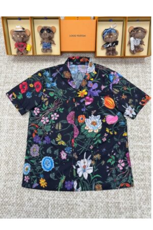 [구찌] 플로라 프린트 실크 셔츠