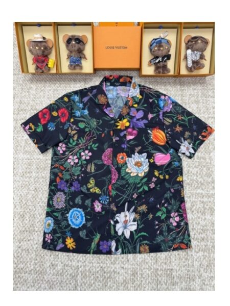 [구찌] 플로라 프린트 실크 셔츠