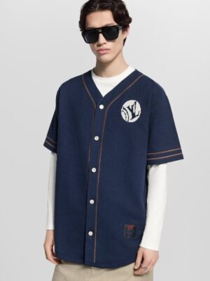 [루이비통] 니트 반팔 야구 셔츠 1AIMCW