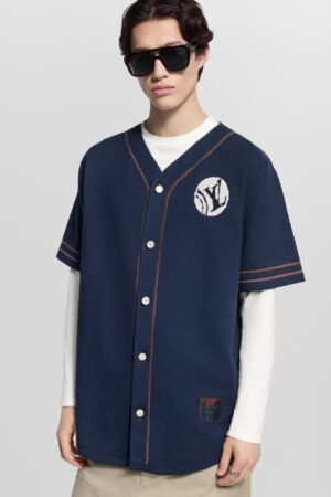 [루이비통] 니트 반팔 야구 셔츠 1AIMCW