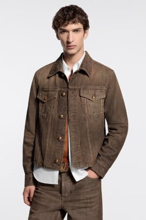 [루이비통] 커피 인디고 데님 긴팔 셔츠/ 자켓 1AJUEU