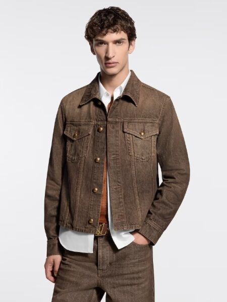 [루이비통] 커피 인디고 데님 긴팔 셔츠/ 자켓 1AJUEU