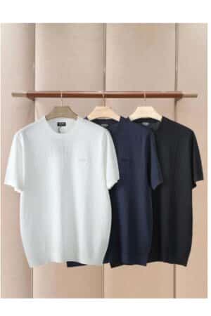 [제냐] 라운드넥 니트 티셔츠 (3 COLORS)