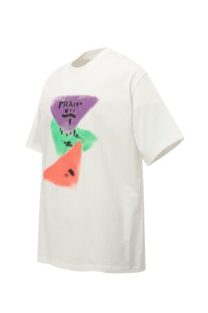 [프라다] 삼각형 컬러풀 핸드페인팅 로고 반팔 티셔츠 ( 2 COLORS)