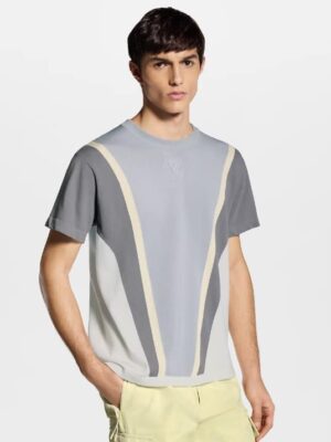 [루이비통] 그래픽 코튼 자카드 반팔 크루넥 티셔츠 1AJR75